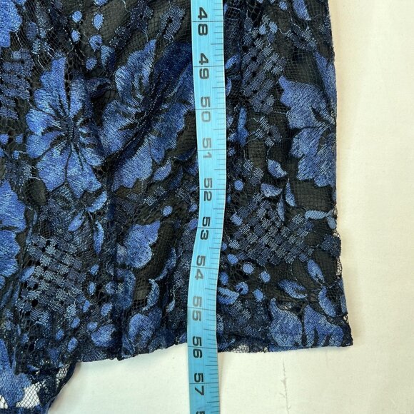 NWT Lulus Molinetto Navy Blue Lace Ruffled Tiered Sleeveless Maxi Dress XL - Picture 9 of 13